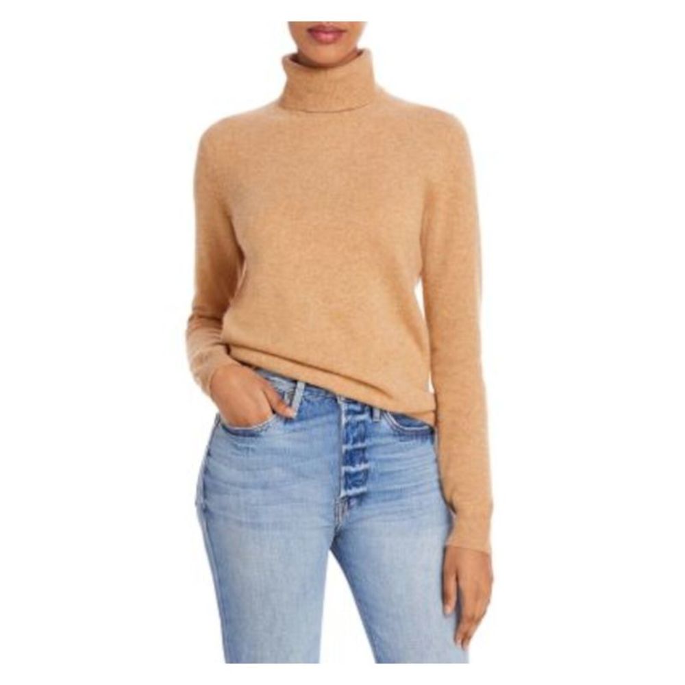 Designer Brand Womens Brown Long Sleeve Turtle Neck Sweater S